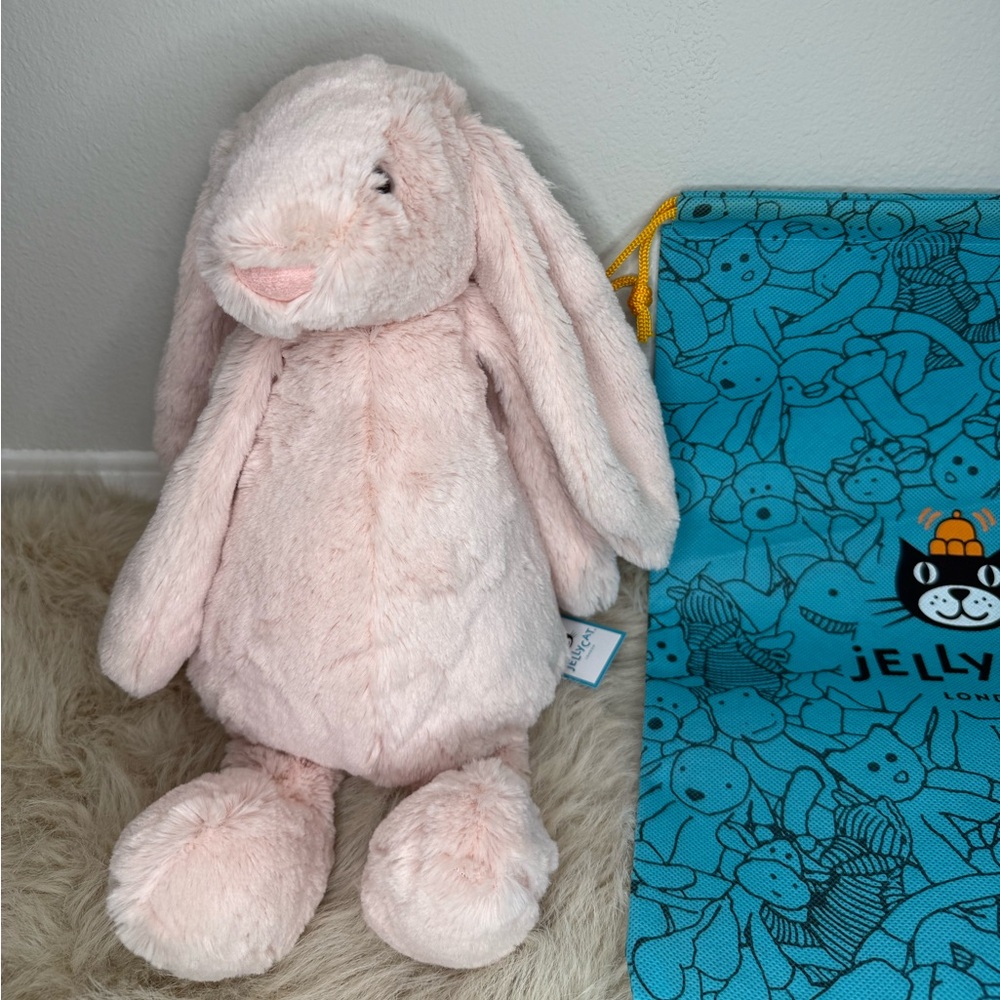 Jellycat Pink Bunny Plush Toy with dust bag